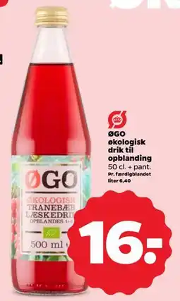 Netto ØGO økologisk drik til opblanding, DKK 16 tilbud
