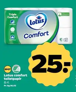 Netto Lotus comfort toiletpapir, DKK 25 tilbud