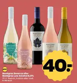 Netto Montgras Reserva eller Montgras Low Alcohol 8,5%, DKK 40 tilbud