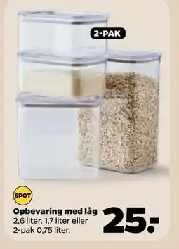 Netto Opbevaring med låg, DKK 25 tilbud
