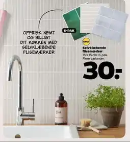 Netto Selvklæbende flisemærker, DKK 30 tilbud