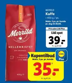 Lidl Kaffe, DKK 39, App-pris tilbud