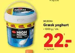 Lidl Græsk yoghurt, DKK 22 tilbud