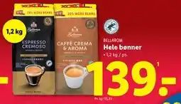 Lidl Hele bønner, DKK 139 tilbud