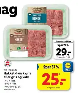 Lidl Hakket dansk gris eller gris og kalv, DKK 29, App-pris tilbud