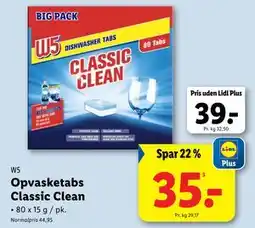 Lidl Opvasketabs Classic Clean, DKK 39, App-pris tilbud