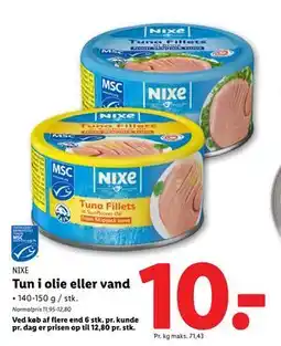 Lidl Tun i olie eller vand, DKK 10 tilbud