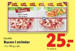 Lidl Bacon i strimler, DKK 25 tilbud