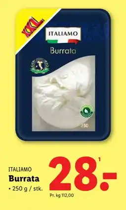 Lidl Burrata, DKK 28 tilbud