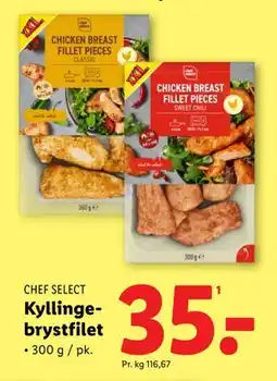 Lidl Kyllingebrystfilet, DKK 35 tilbud