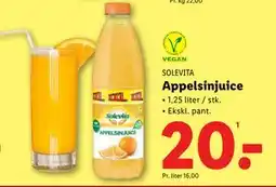 Lidl Appelsinjuice, DKK 20 tilbud