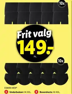 Lidl Underbukser, DKK 149 tilbud