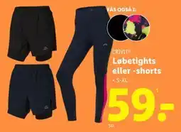 Lidl Løbetights eller -shorts, DKK 59 tilbud