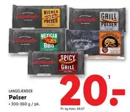 Lidl Pølser, DKK 20 tilbud