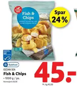 Lidl Fish & Chips, DKK 45 tilbud