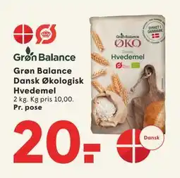 SPAR Grøn Balance Dansk Økologisk Hvedemel, DKK 20 tilbud