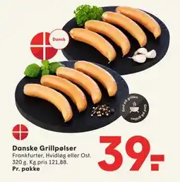 SPAR Danske Grillpølser, DKK 39 tilbud