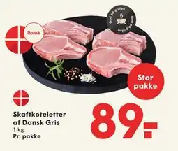 SPAR Skaftkoteletter af Dansk Gris, DKK 89 tilbud