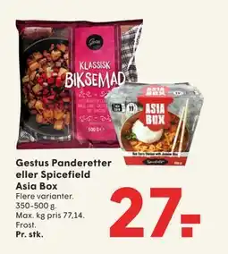 SPAR Gestus Panderetter eller Spicefield Asia Box, DKK 27 tilbud