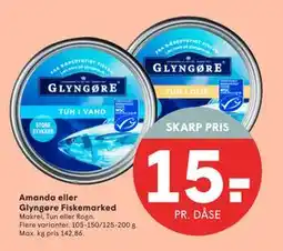 SPAR Amanda eller Glyngøre Fiskemarked, DKK 15 tilbud