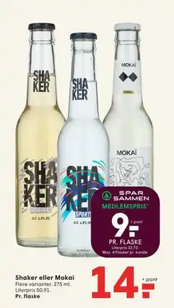 SPAR Shaker eller Mokaï, DKK 14, App-pris tilbud