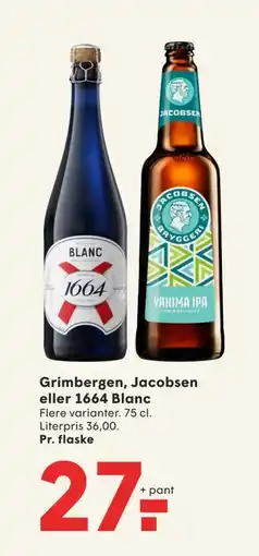 SPAR Grimbergen, Jacobsen eller 1664 Blanc, DKK 27 tilbud