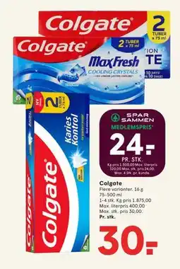 SPAR Colgate, DKK 30, App-pris tilbud