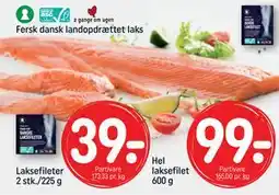 REMA 1000 Hel laksefilet 600 g, DKK 99 tilbud