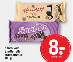 REMA 1000 Karen Volf Snøfler eller træstammer 100 g, DKK 8 tilbud