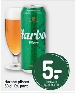 REMA 1000 Harboe pilsner 50 cl. Ex. pant, DKK 5 tilbud