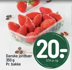 REMA 1000 Danske jordbær 350 g Pr. bakke, DKK 20 tilbud