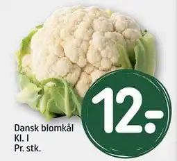 REMA 1000 Dansk blomkål KI. I Pr. stk., DKK 12 tilbud
