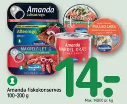 REMA 1000 Amanda fiskekonserves 100-200 g, DKK 14 tilbud