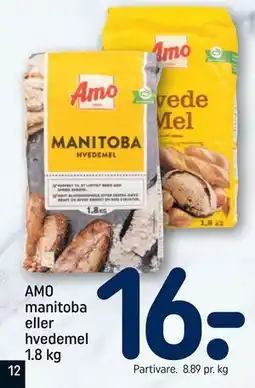 REMA 1000 AMO manitoba eller hvedemel 1.8 kg, DKK 16 tilbud