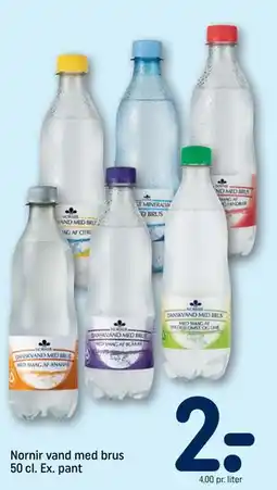 REMA 1000 Nornir vand med brus 50 cl. Ex. pant, DKK 2 tilbud