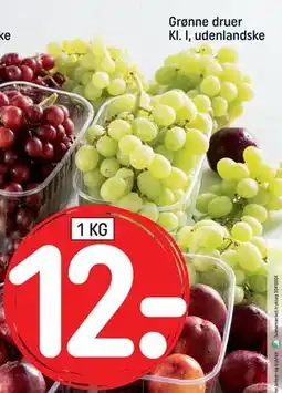 REMA 1000 Grønne druer Kl. I, udenlandske, DKK 12 tilbud