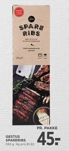 MENY GESTUS SPARERIBS, DKK 45 tilbud