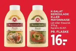 MENY K-SALAT REMOULADE ELLER MAYONNAISE, DKK 16 tilbud