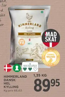 MENY HIMMERLAND DANSK HEL KYLLING, DKK 89.95 tilbud