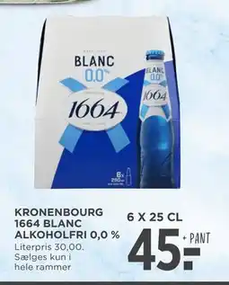 MENY KRONENBOURG 1664 BLANC ALKOHOLFRI 0,0 %, DKK 45 tilbud