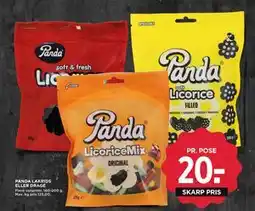 MENY PANDA LAKRIDS ELLER DRAGÉ, DKK 20 tilbud