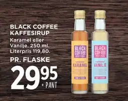 MENY BLACK COFFEE KAFFESIRUP, DKK 29.95 tilbud