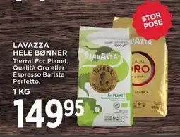 MENY LAVAZZA HELE BØNNER, DKK 149.95 tilbud