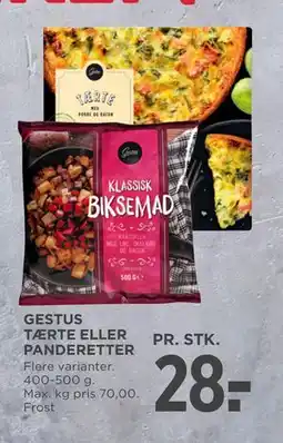 MENY GESTUS TÆRTE ELLER PANDERETTER, DKK 28 tilbud