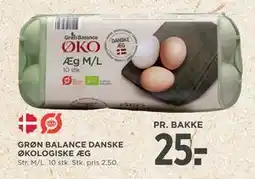 MENY GRØN BALANCE DANSKE ØKOLOGISKE ÆG, DKK 25 tilbud