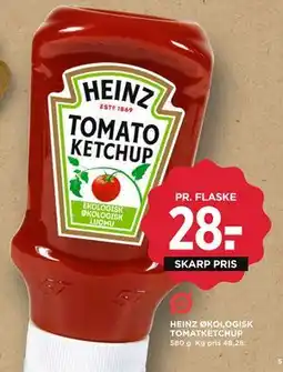 MENY HEINZ ØKOLOGISK TOMATKETCHUP, DKK 28 tilbud