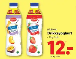 Lidl MILBONA Drikkeyoghurt tilbud