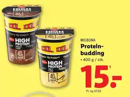 Lidl MILBONA Protein- budding tilbud