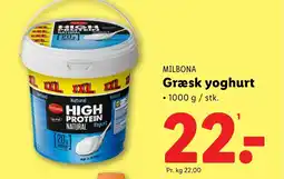 Lidl MILBONA Græsk yoghurt tilbud