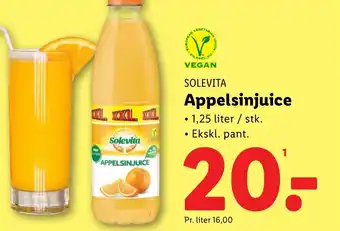 Lidl SOLEVITA Appelsinjuice tilbud